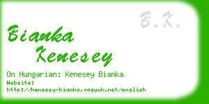 bianka kenesey business card